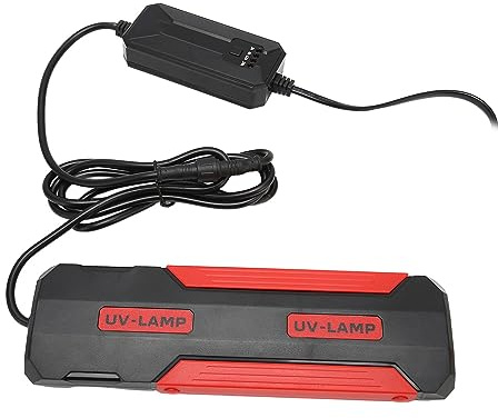 soobu Lámpara de Limpieza de Acuario, Esterilización Trasera de 180 Grados, Fácil Instalación, Tubo de Cuarzo de Alta Transmitancia, 22 W, Lámpara UV para Acuario (Enchufe UE 220V)