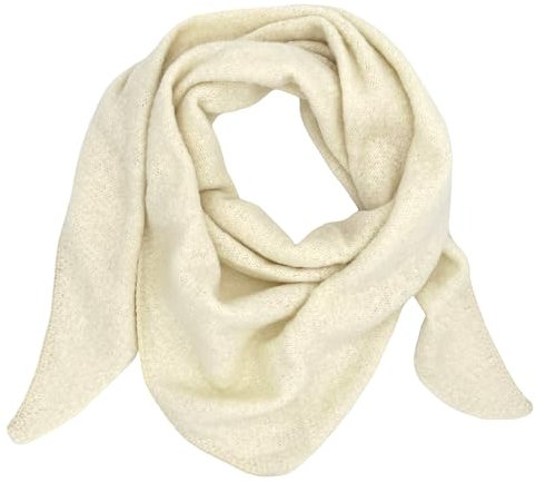 Ziona Damenschal leicht Winter Herbst Dreiecksschal weich XXL Winterschal 202 x 82cm (Creme)
