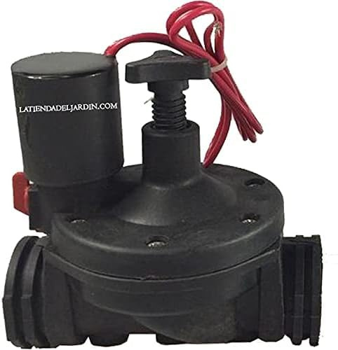 Suinga Elettrovalvola di irrigazione 3/4'' 24V Suinga con regolatore di portata | Funziona con programmatori di irrigazione elettrici, nero