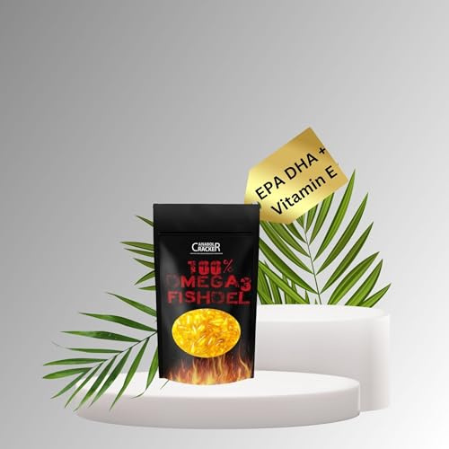 Anabol Cracker 300 Omega 3 Kapseln, hochdosiert 3000 mg Tagesdosis mit EPA DHA + Vitamin E Essentielle Omega Fettsäuren
