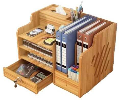 Organizador de Escritorio con Cajón para Papel A4 y Lapiceros Cajonera de Escritorio Almacenamiento Profesional Documentos Oposiciones Espacio Eficiente y Clasificación Diseño Funcional para Oficina