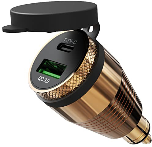 USB DIN Hella Steckdose Adapter Motorrad Zigarettenanzünder, USB Ladegerät für Motorrad, Auto, LKW, Boot