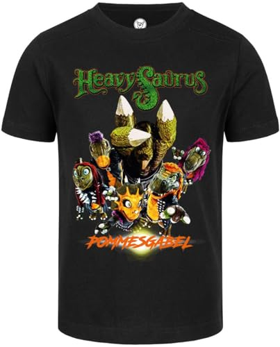 Heavysaurus Pommesgabel – Kinder T-Shirt | Kinder T-Shirt Bio-Baumwolle Fanshirt