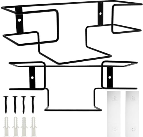Alongen 2pcs Glove Box Dispenser Wall Mount,Iron Glove Holder Tissue Box Dispenser Multifunctional Glove Rack for Garage Lab Home Office Kitchen Two Sizes (Large+Small)