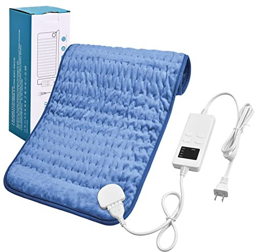 Elektrisches Heizkissen mit automatischer Abschaltung, schneller Heiztechnologie und Überhitzungsschutz, 6 Temperaturstufen, sichere Heizkissen mit 4 Arten von Timer (40 * 76 cm)
