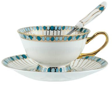 guiling-1986 Tasse à café Service à thé léger de Luxe, Tasse à thé Anglaise de Haute qualité, Tasse à café exquise et Pratique avec cuillère Tasses