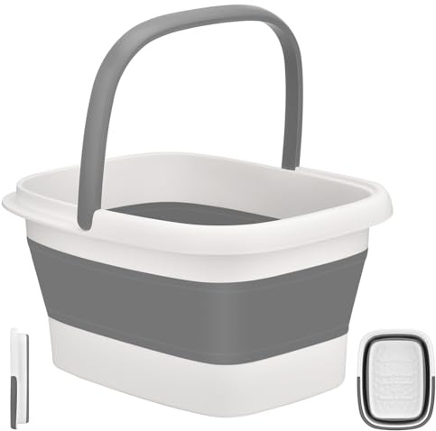 Zoutpy Bain de Pieds Pliable Avec Poignée - Baignoire de Massage Pour Pédicure, Détente et Relaxation - Grand Seau