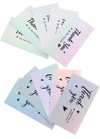 Lurrose Dankeschön-aufkleber-set 50 Stück Dankeskarten Für Unternehmen Zum Einkaufen