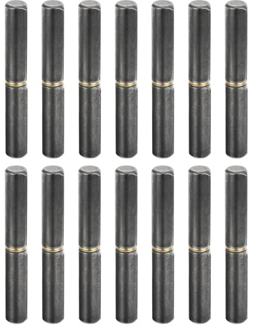 QUARKZMAN 14 Pièces Charnières à Souder 4-6/8 x 10/16 L x D | Charnières de Baril Détachables, en Acier Au Carbone Soudable, Porte Battante de Remorque, 0,35 Od de Broche