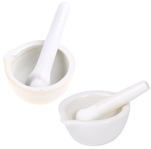 YATINGZHANG Mortero Juego de mortero y Maja, Molinillo de Hierbas de Porcelana, Recipiente for moler, Accesorio for moler ajo, Hierbas de Farmacia Mortero Piedra