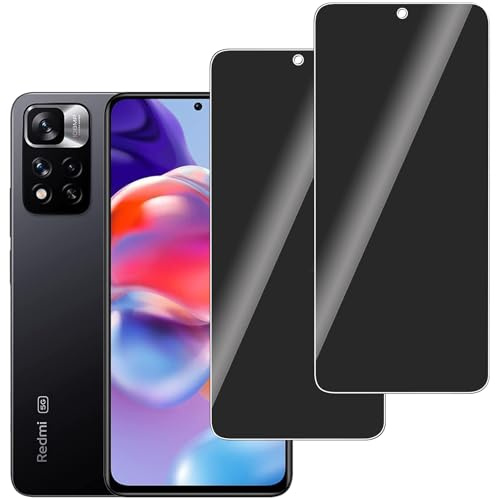 LERINNA 2 Stück für Panzerglas Privatbildschirm für Xiaomi Redmi Note 11 Pro+ 5G, Anti-Spy,9H Härte temperglas, Anti-Kratzen, Anti-Bläschen, Sichtschutz Schutzfolie für Xiaomi Redmi Note 11 Pro+ 5G