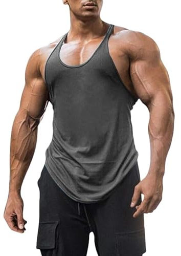 Haloumoning Herren Sommer Tank Top 5 Grey, XL