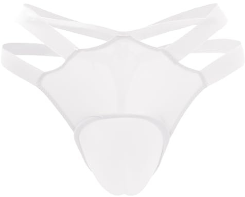 AIEOE Gafftrosa crossdresser gömma band elastisk transgender tanga bandage gaff underkläder M L, Vit, M