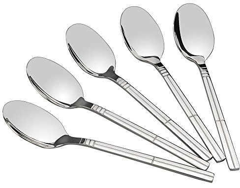 Saedy 12 Pieces Stainless Steel Dessert Spoons, Small Spoon Set for Dessert