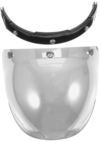 VALICLUD Visiera Protettiva Per Casco Moto Bubble in Alta Flessibilità Con Supporto Anti-vento e Sole Per Sicurezza Outdoor Facile Da Installare e Pulire
