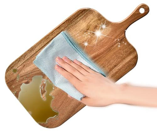 Tabla de Cortar de Madera - Tabla de Madera para Embutidos con Asa | Platos de Servicio Reversibles para Cocina Quesos y Restaurante con Uso Versátil