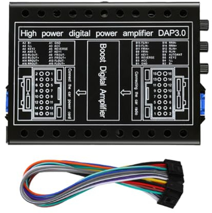 Sirxlevcy Amplificatore per Auto DC 12V Hi-Fi Booster Audio Stereo Processori Audio Digitali 4x60W per Android Lossless Upgrade