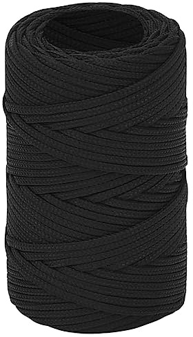 Mokuyary Corde pour bateau - Noir - 2 mm - 50 m - En polypropylène - Corde tressée - Corde en polypropylène - Noir