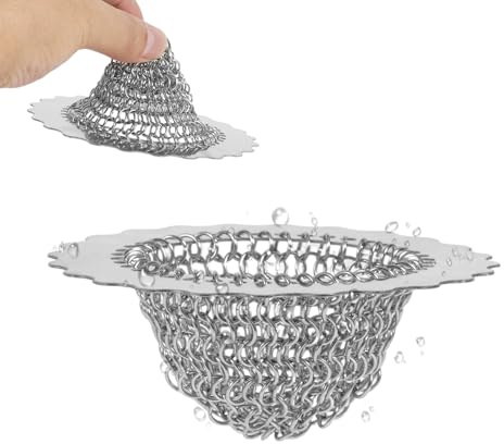 Reversible Kitchen Sink Strainer Stainless Steel Kitchen Sink Drain Strainer Reversible Mesh Sink Strainer for Filter Kitchen Sink Waste Wash Vegetables Fruits