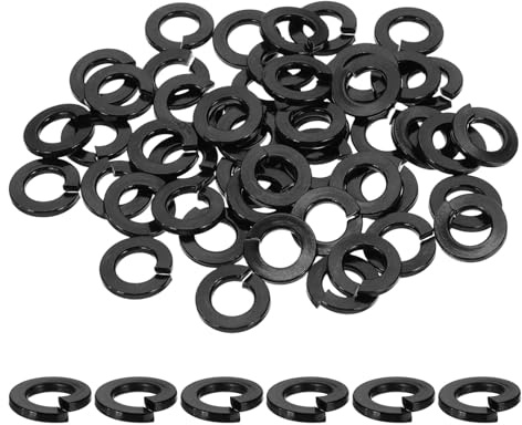 QUARKZMAN Rondelle Grower 5/16, Rondelles Grower Fendues En Acier Inoxydable 304 Pour Vis Boulons Voitures Machines De Construction Pack De 50 Noires