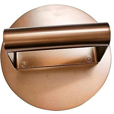 Pressa per hamburger da cucina, manuale, antiaderente, per barbecue, panini domestici, rotondo, dorato