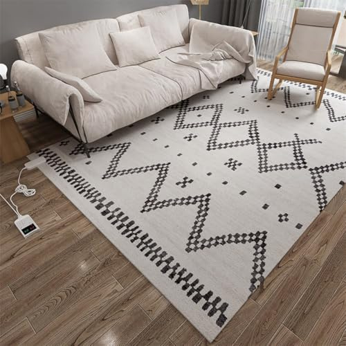 SEVOLY Tappeto riscaldato Elettrico, Tappeto riscaldato Elettrico in grafene, riscaldatore radiante a infrarossi per Pavimento, Tappeto riscaldante Elettrico,140 * 200CM/55 * 79in