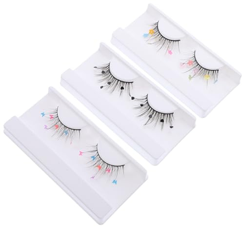 jojofuny Finte Paillettes in Chioma Artificiali di 3 Paia per Uso Quotidiano e Molte Occasioni, Comode da Indossare dal Look Naturale