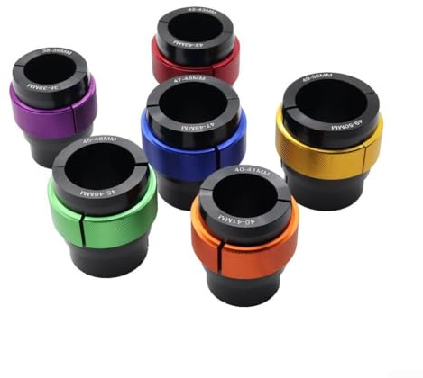 Durashmall Outil de pilote de joint d'huile de fourche avant CNC 38-50 mm en alliage d'aluminium pour divers modèles de moto Violet/orange/rouge/vert/bleu/jaune (42-43 mm)