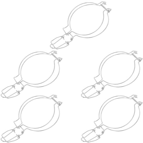 GATHINESS Hebillas Metálicas para Sellar Frascos de Vidrio 5 Unidades de Acero Inoxidable Diseño de Resorte para Uso en Cocina y Conservas Plateado