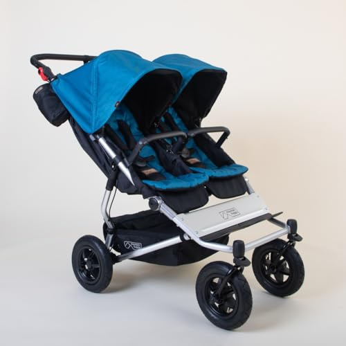 Mountain Buggy Duet Heritage V4 - Cochecito gemelar para hermanos y hermanos, color azul océano