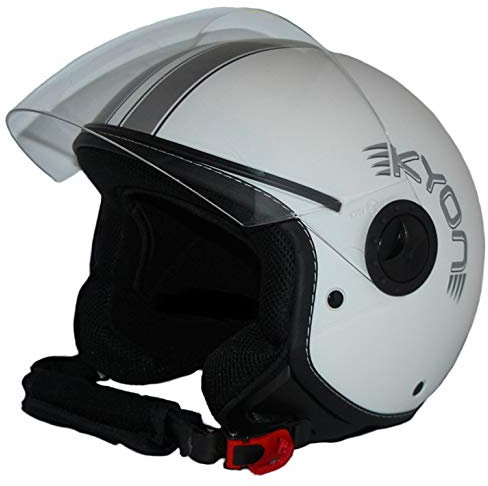 protectWEAR Jethelm Motorradhelm im Pilotendesign H730-WS weiß - L