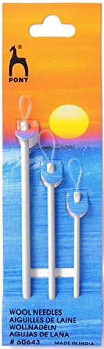 2 agujas de lana para coser tejer.