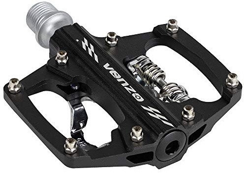 Venzo Multi-Use Compatible with Shimano SPD Mountain Bike Bicycle Sealed Clipless Pedals - Dual Platform Multi-Purpose - Great for Touring, Road, Trekking Bikes