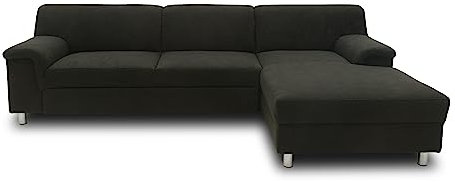 DOMO Collection Jamie Ecksofa | Sofa mit Schlaffunktion | Couch in L-Form, modernes Schlafsofa, anthrazit, 251x150x72 cm