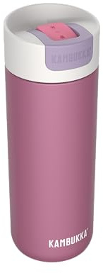 Kambukka - Thermobecher 500ml - Modell OLYMPUS AURORA PINK - Thermobecher/Kaffeebecher to go: Easy cleaning - rutschfester Boden - vakuumisoliert - Edelstahl-Thermo-Kaffee-Reisebecher