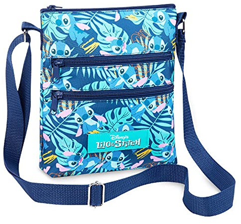 Disney Stitch Bolso Bandolera Niña y Adolescente, Bolso Mujer Cruzado con Correa Ajustable, Regalos para Ella (Stitch, 25x22x4.5cm)