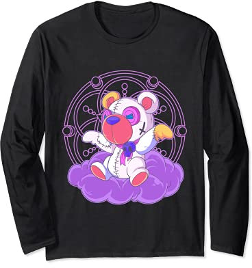 Goth Voodoo Puppe Teddybär Pastell Goth Langarmshirt