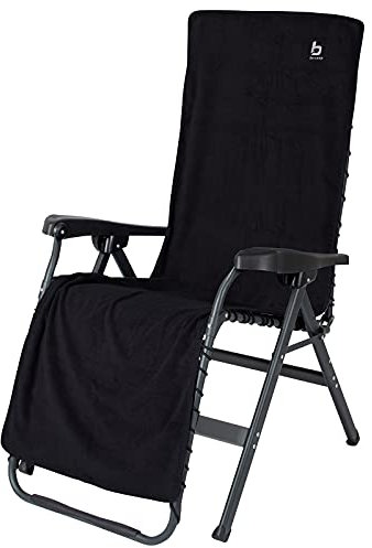 Bo-Camp Frottee Sitz Auflage Hochlehner Kissen Bezug Garten Camping Klapp Stuhl anthrazit