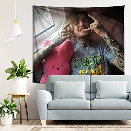 HCDZF Lil Peep Wandteppich Schlafzimmer Ästhetik für Innen und Außenküche und Heimdekoration, Balkontrennwand Heimdekoration(M:59ʺ × 51ʺ)