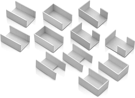 Lion Electric Kabelkanal Verbindungsstücke Multipack 16x16mm - 11 Stücke zum Verbinden mehrerer Kabelkanalprofile zur Kabelführung, Kabelmanagement Zubehör Set für die Montage der Kabelkanäle