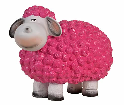 Kai Wiechmann Deko Figur Gartendekoration Schaf pink wetterfest für Garten Terrasse und Balkon