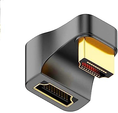SHANFEILU Adattatore HDMI 2.1Type A di forma di U maschio a femmina standard giù angolo | Adattatore UHD 3D 8K @ 60Hz 180 gradi angolo verso il basso per il computer portatile proiettore TV PC