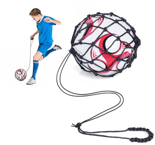 Ainiv Fotbollsträningsbälte, 5 klor, sparktränare för fotboll med flexibelt justeringsbälte, handsfree träningshjälp fotbollskunskaper övning för barn vuxna, träningsutrustning för storlek 3, 4, 5