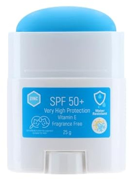 BILGE OZTURK Farbiger Sonnenschutzstift SPF 50+ UVA/UVB Schutz Gesichtssonnenschutz für Empfindliche Haut, Schnell Einziehend, Wasser und schweißbeständig, Reisegröße, für Kinder geeignet 5 floz Blau