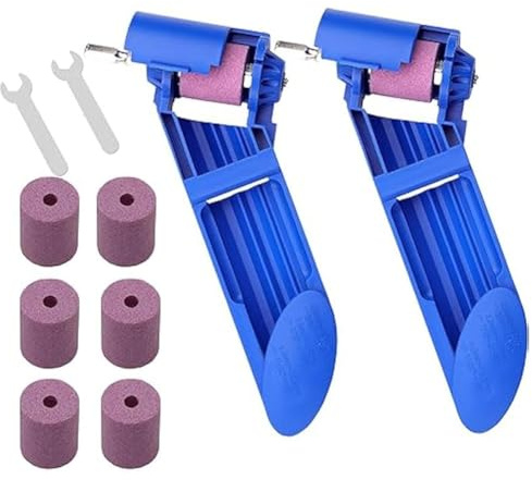 AMIUHOUN Afilador de brocas portátil con rueda de afilar herramienta para taladro de metal y hierro, fácil de instalar y usar