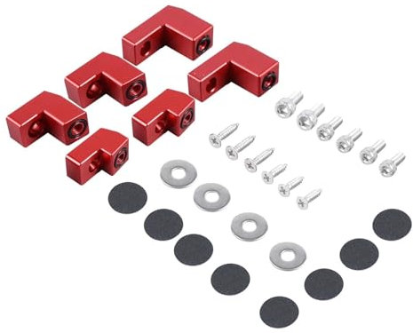 Spoiler Wing Auto Heckflügel Spoiler Luke Riser Lift Erweiterung Zubehör Anschraubbare Heckflügel Heber Halterung Kits Für Ford Für Fiesta WZ ST MK7 Mk6 Heckspoiler(Rot)