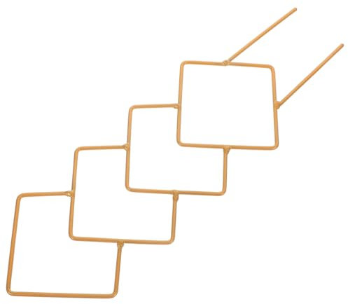 Kisangel Metal Trellis Für Kletterpflanzen Robuster Pflanzenstützstab Für Innen Und Außenbereich Goldene Rankhilfe Für Topfpflanzen Für Garten Und Balkon