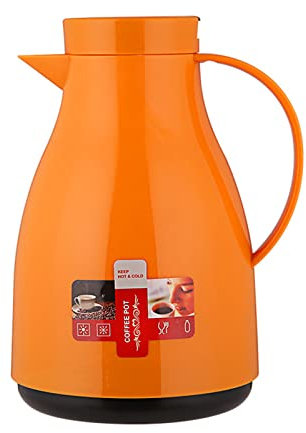 NIULIniuli thermos teapot,Insulating cup,thermal insulation b 35 oz Thermal Coffee Carafe, Double Wall Vacuum Coffee Thermos Glass Lining Insulated Coffee Pot, Home Kettle with Big Handle(Orange)