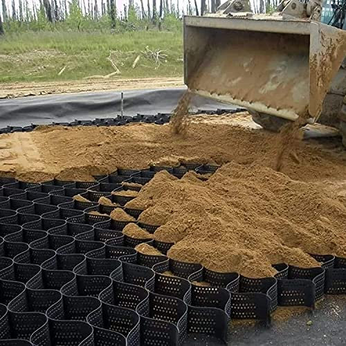 ROBAUN Garden Retaining Wall Grid Grille de Sol en polyéthylène for Gravier, allée, Mur de soutènement, Treillis de renforcement, stabilisateur de Sol, grilles de 2 Pouces de Hauteur(6x10 m/20x33 ft)