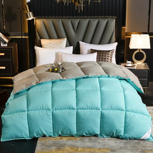 Edredón de Plumas y Plumón 150x200cm, Edredon Acolchado, Edredón Relleno Nórdico, Edredón para Todas Las Estaciones para Cama J 150x200cm(2kg)